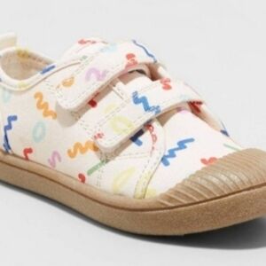 Kids Size 11T Multicolor fabric Hook & Loop Sneakers. Cat & Jack